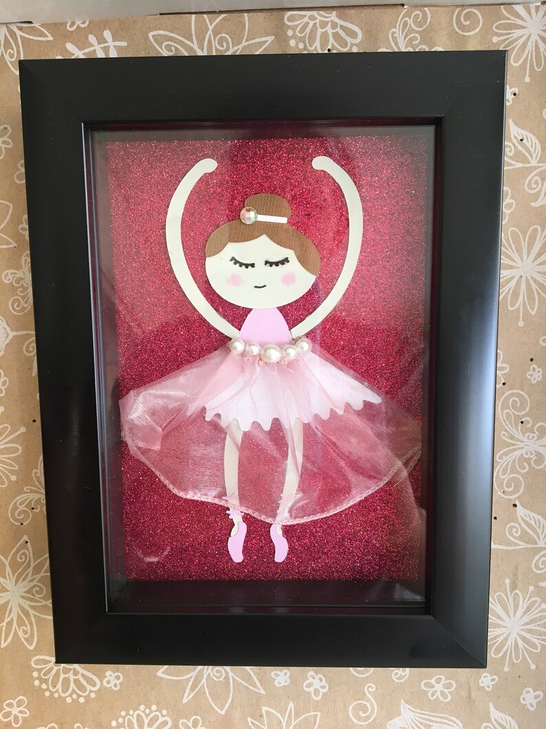 Shadowbox Ballerina Shadow Box 5x7 3D child's room Etsy