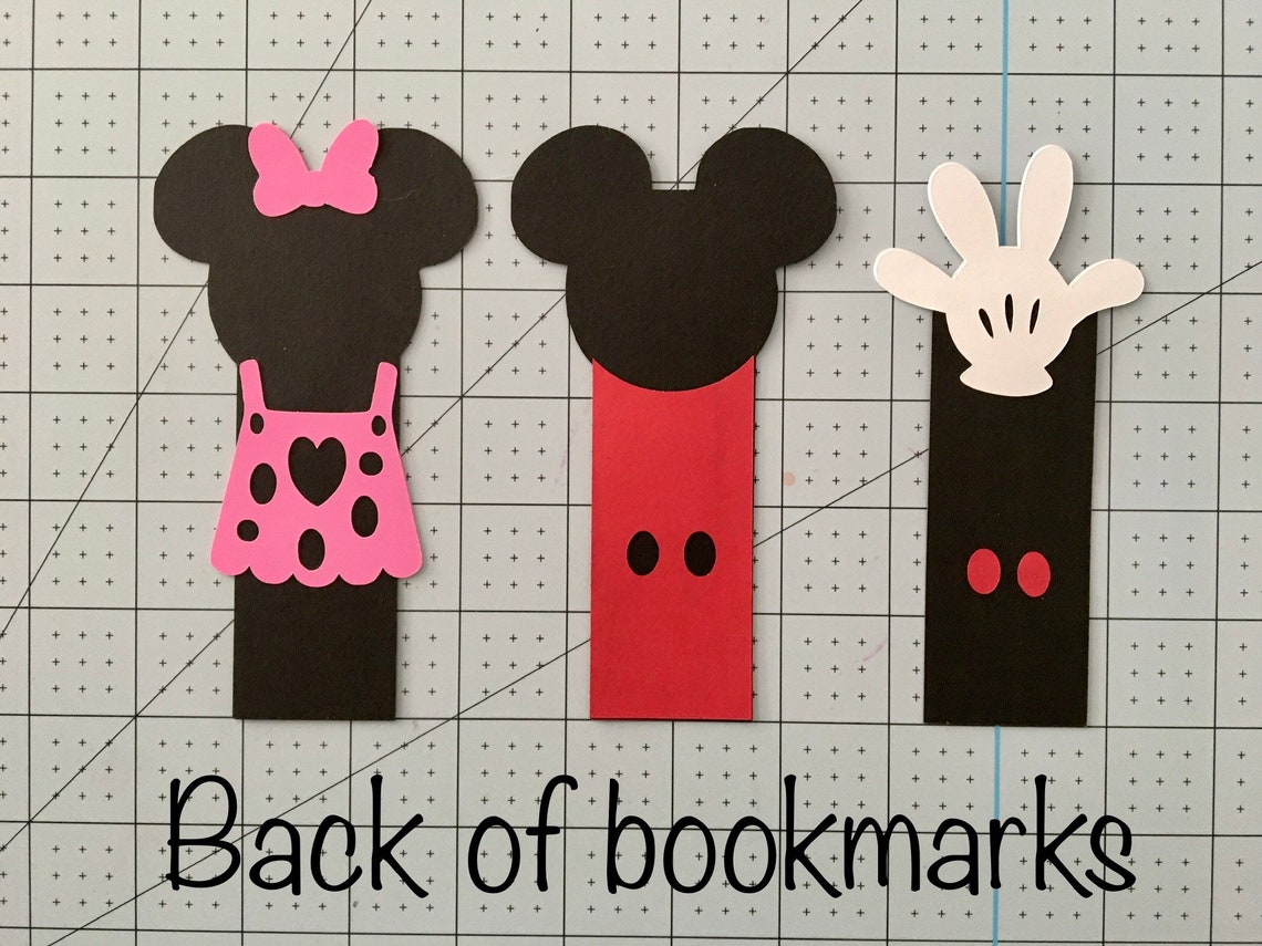 Mickey and Minnie Mouse Bookmarks 5.5 Inch Tall, Set of 3 for Bookmarks