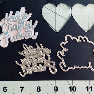 Metal cutting dies, Shadow dies for card making, junk journal, scrapbooking, paper crafting, unbranded hello crafty friend