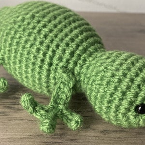Crocheted Amigurumi Lizard