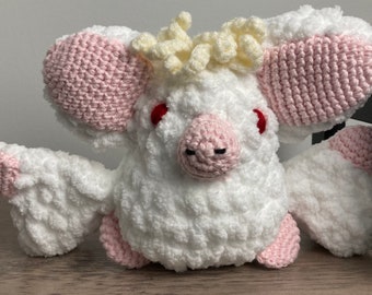 Batstarion(Bat Astarion) Peluche Amigurumi Fan art Parodia ispirata a Baldur's Gate 3