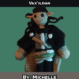 Amigurumi Pattern Inspired by Critical Role Vox Machina Vax’ildan
