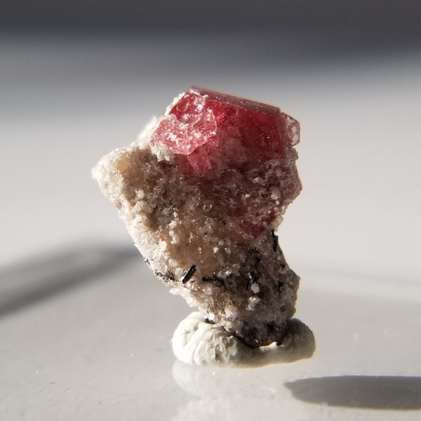 Rare Raspberry Red Beryl Bixbite, on Topaz Mine Direct Crystal Specimen Thomas Range UT, Genuine Gemstones Rare Minerals,