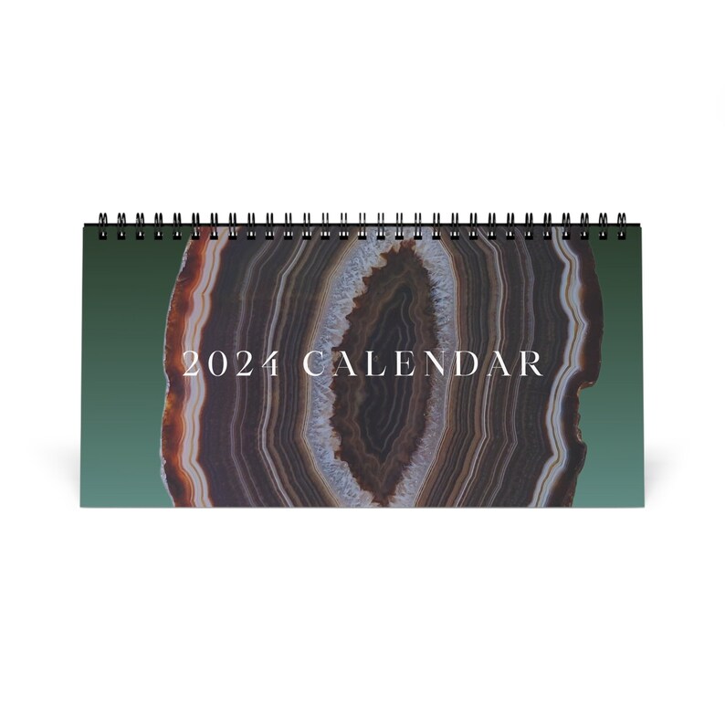 2024 Calendar Crystal Calendar Crystal Desk Calendar Nature Etsy UK