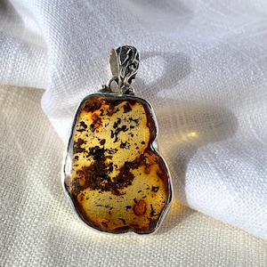 Baltic Amber Sterling Silver Pendant