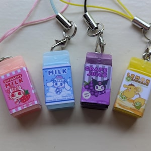 CLEARANCE Kawaii Tamagotchi Strawberry Milk Juice Charms