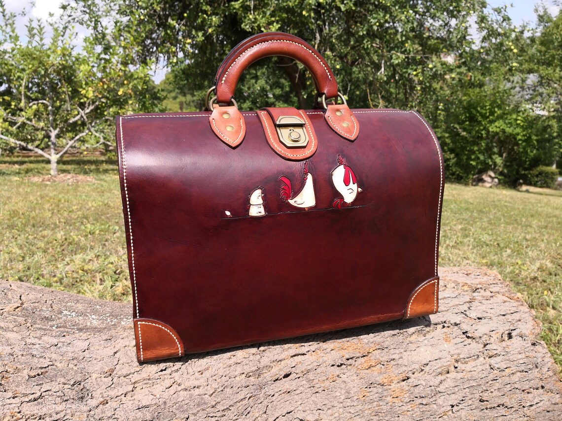 Medical Doctor Leather Briefcase Inspiré de lesthétique de Etsy