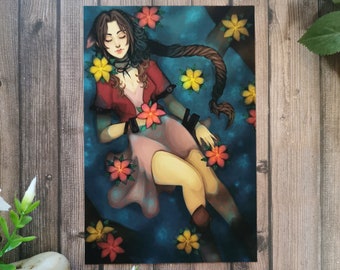 Aerith Final Fantasy 7 - 8.5x11 & 11x17 Prints