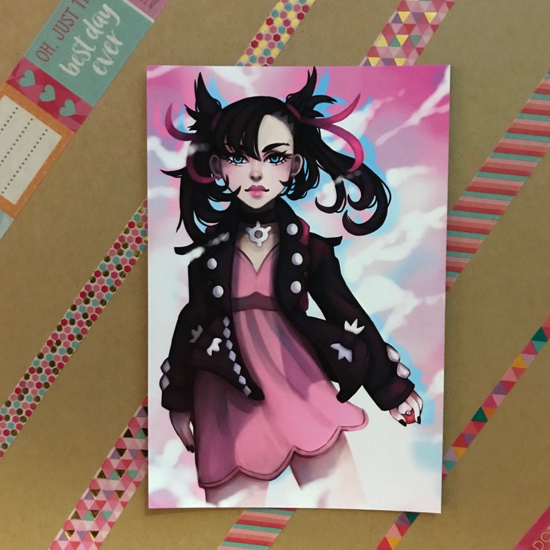 Marnie Pokemon Swordshield 4x6 11x17 Prints