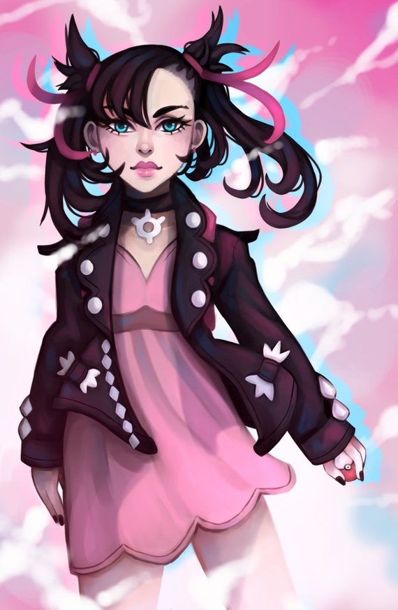 Matte Fine Art Print Marnie the Pokemon Trainer Cameo A7