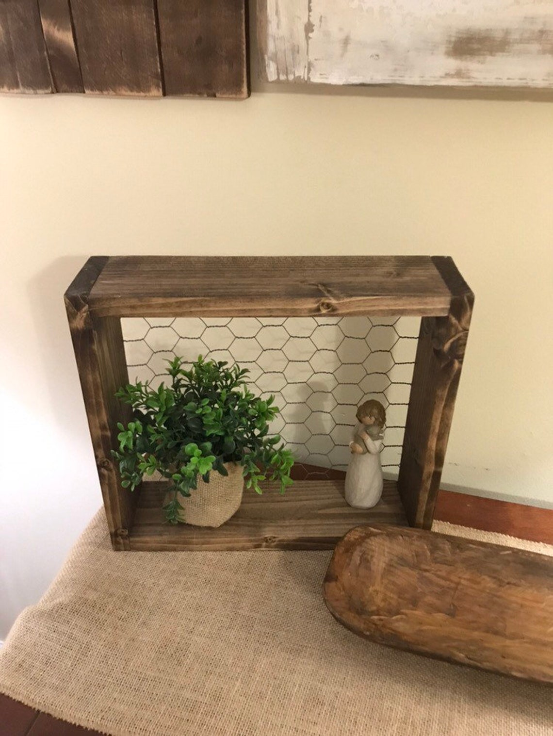 Rustic Chicken Wire Shelves Etsy