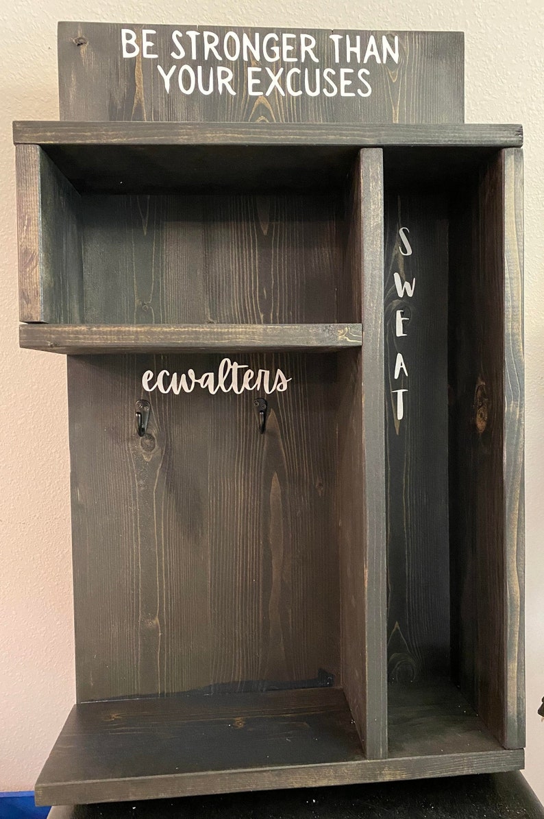 Custom Peloton and Exercise Shelf Organizer single Etsy