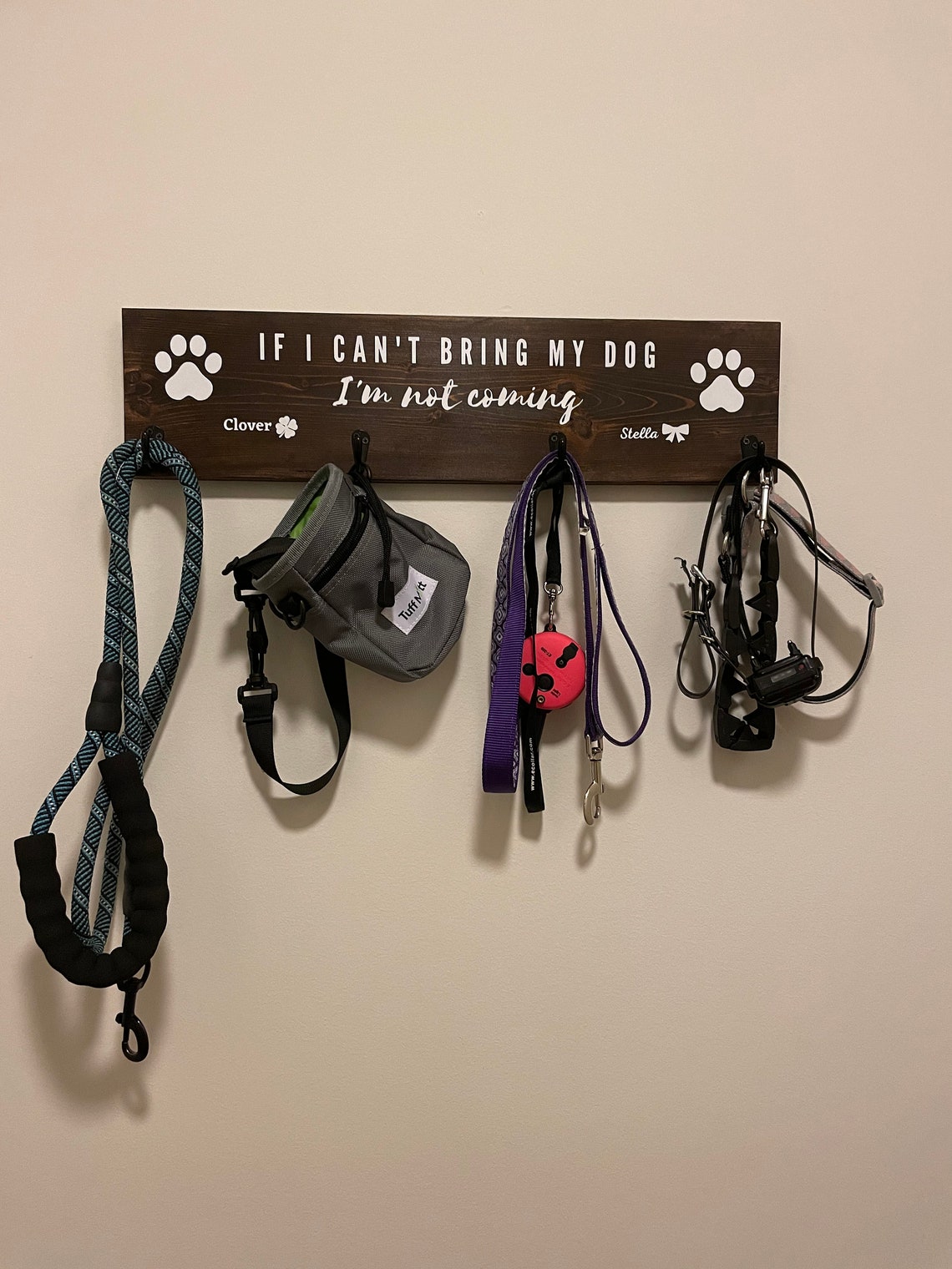 Wall Mounted Dog Leash Holder Etsy