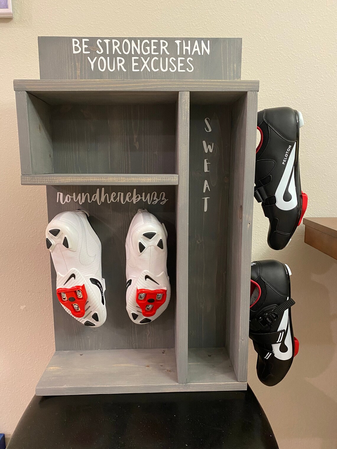 Custom Peloton and Exercise Shelf Organizer single Etsy