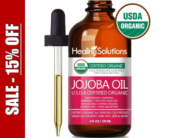Premium Organic Jojoba Oil For Hair Growth Skin Face Helps Etsy