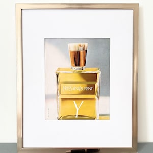 Seltene Authentische Französische Parfüm Yves Saint Laurent Wand Kunst Druck, Luxus Mid Century Poster Vanity Paris Glam Zimmer oder Kleiderschrank Wand Kunst Dekor