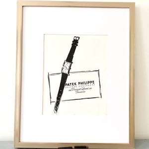 Vintage Patek Philippe Watch Print: Mid-Century Modern Swiss Ad