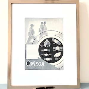 OMEGA 1930's Original Poster - French Illustration Magazine
