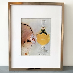 Original 1940s Vintage Guerlain Perfume Ad: Authentic Ready to