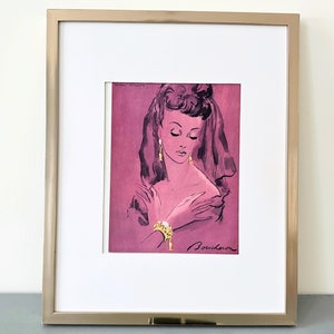 Original French Vintage Boucheron Advertisement Poster, High Jewellery & Designer Brand Lover Gift, Diamonds Wall Art from Rare Magazine