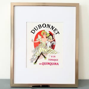 Poster pubblicitario da parete in stile Art Nouveau, per aperitivo Dubonnet, decorazione da cucina/bar francese retrò, regalo per gli amanti dei cocktail.