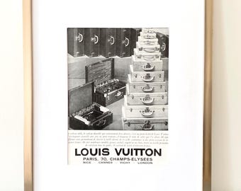 1950年代のヴィンテージ ルイ・ヴィトン広告ポスター：希少なフランス