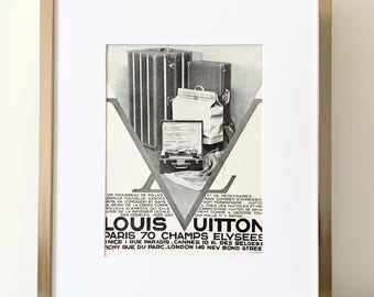 Original 1930s Vintage Louis Vuitton Advertisement Poster