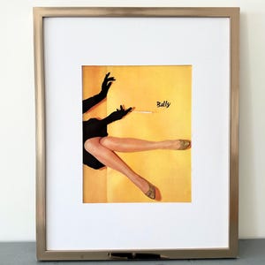 Raro poster pubblicitario autentico di scarpe Bally di Vogue Francia, arredamento vintage glamour per soggiorno/camera da letto, regalo boheme fashionista