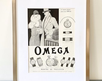 フランス雑誌L'ILLUSTRATION広告 1930年OMEGAオリジナル il_340x270.7148552693_90mh.jpg