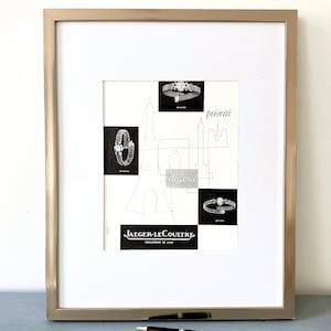 Vintage Jaeger Lecoultre Watch Ad Poster: Swiss Horology Art Deco Print