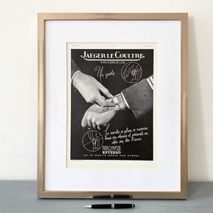 Raro e autentico Jaeger LeCoultre Reverso, regalo per gli amanti dei marchi di design o per i collezionisti di orologi, decorazione da parete glamour di un marchio di lusso maschile.