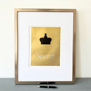 Rara stampa autentica di pubblicità di profumo vintage, poster francese di metà secolo, decorazione per stanza glamour o bagno bohémien, regalo raro per pensare a te
