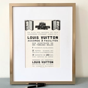 LOUIS VUITTON advertising page from 1931, old magazine ad for framing, 83  years old poster