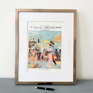 1939年のHennessyコニャックのヴィンテージ広告ポスター