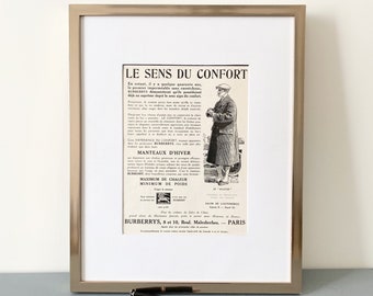 Burberry Fashion Clothes Men Women 1924 French Magazine | Etsy