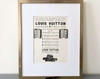 Louis Vuitton Poster 1930s Advertisement LV Bag Wall Art 