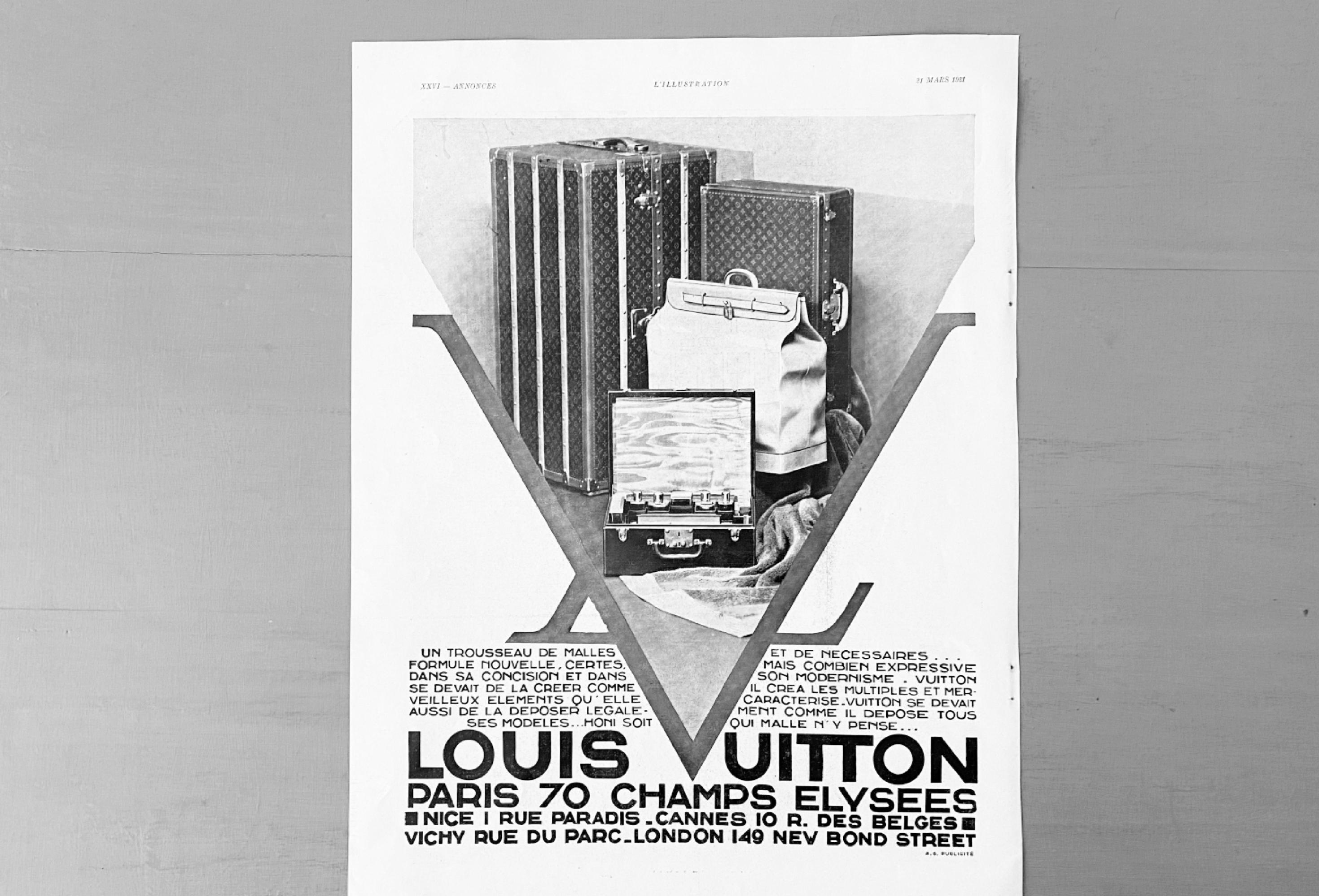 1931年 L'ILLUSTRATION “LOUIS VUITTON”広告 1931年 L'ILLUSTRATION “LOUIS VUITTON”広告 【公式通販】