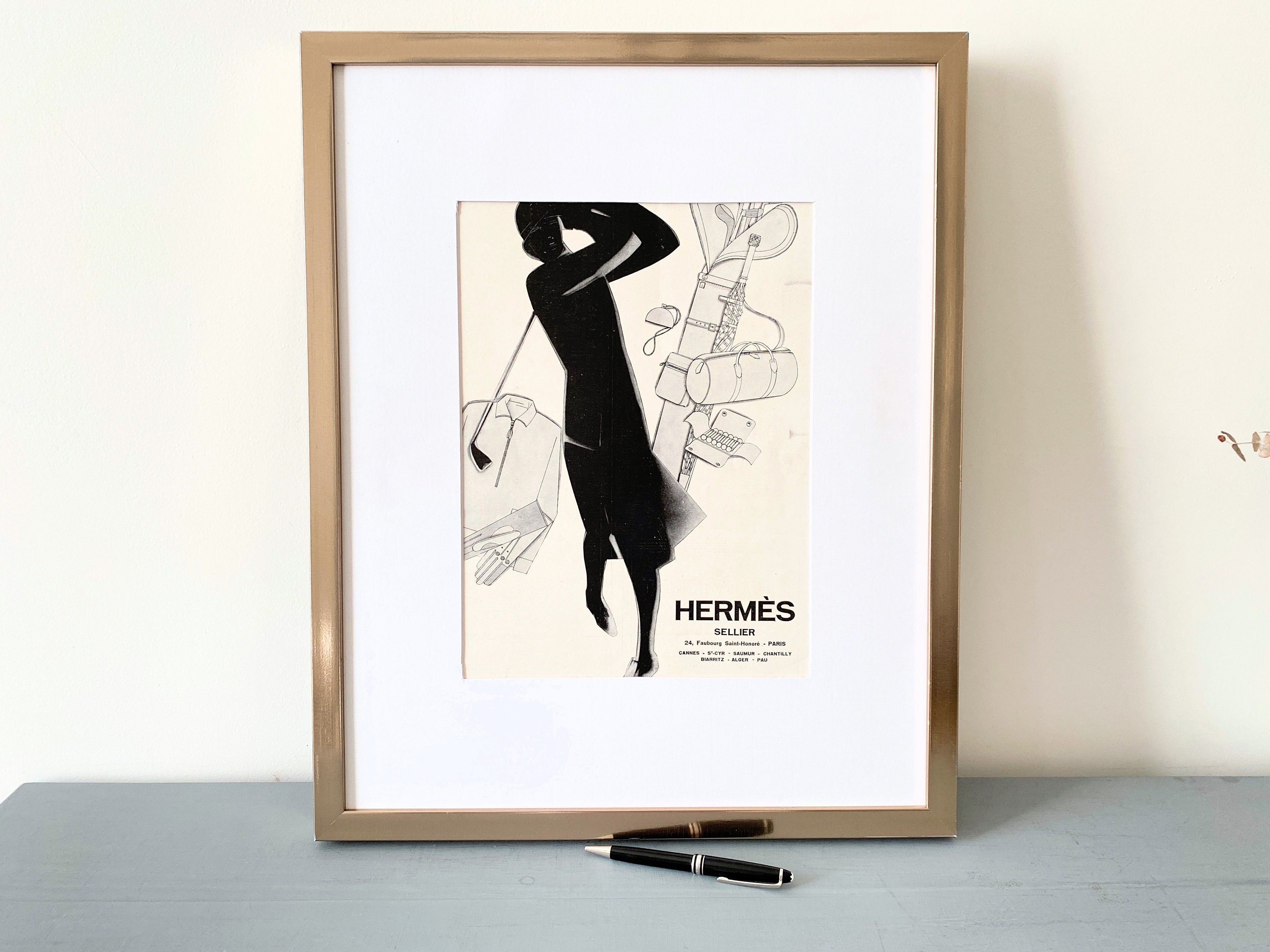 Hermes Decor Print Golf Woman Poster Rare Authentic Print - Etsy