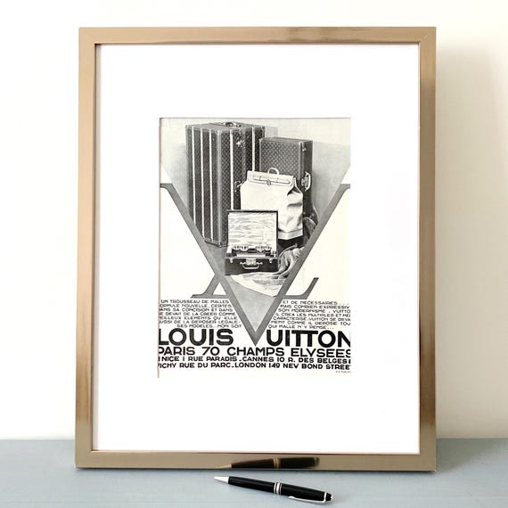 1930s Louis Vuitton Advertisement Poster: Vintage French