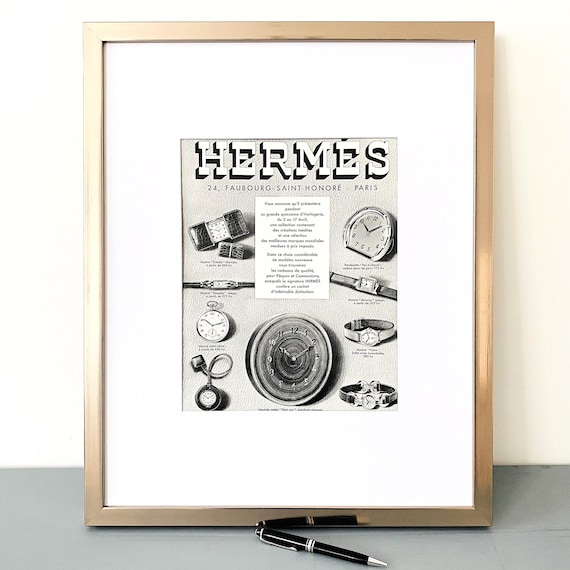 エルメス（HERMES）ビンテージ（ヴィンテージ）アドバタイジングポスター額縁付 エルメス（HERMES）ビンテージ（ヴィンテージ）アドバタイジング