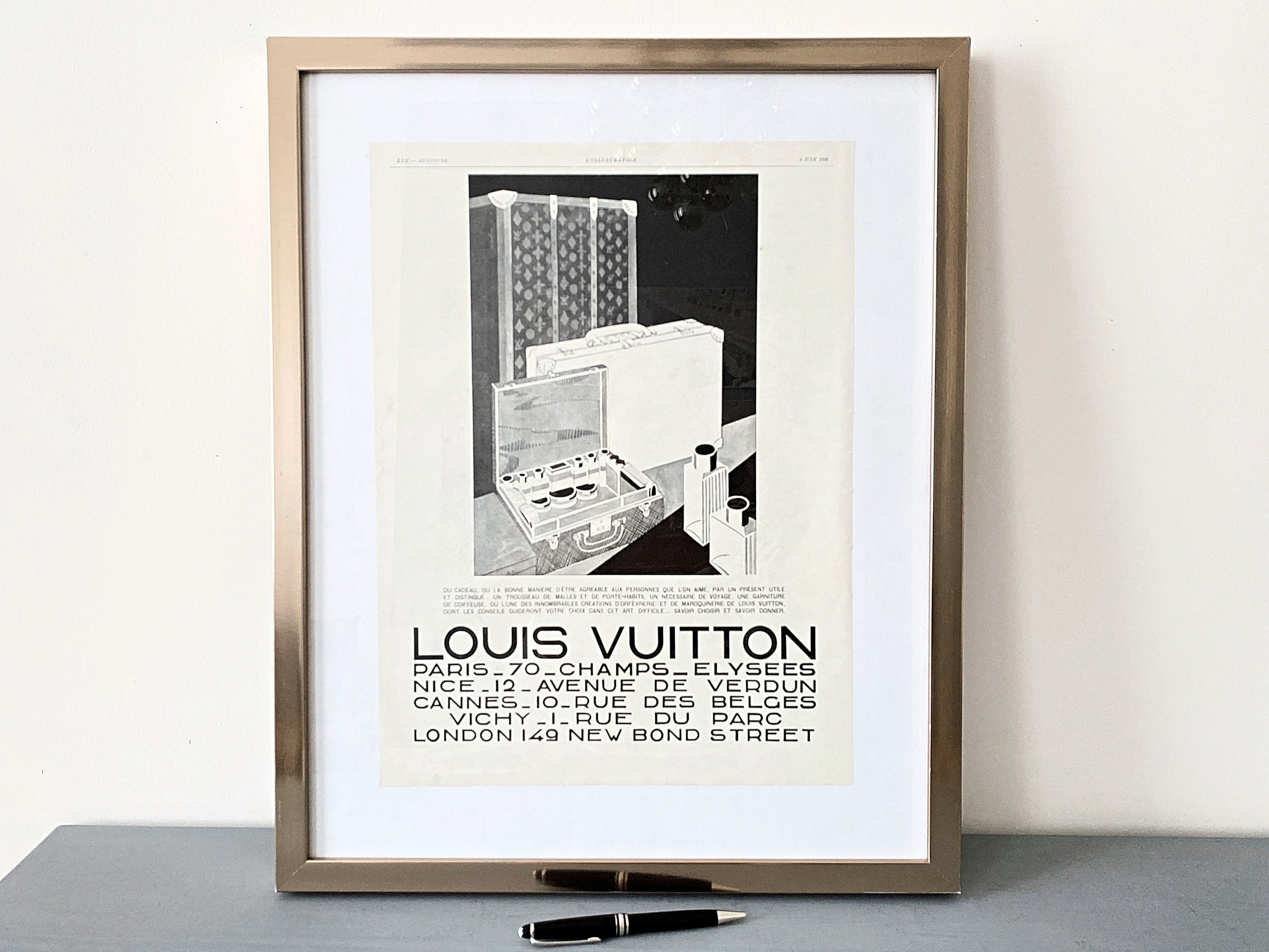 Louis Vuitton Advert Rare Authentic Print Lux Luggage 