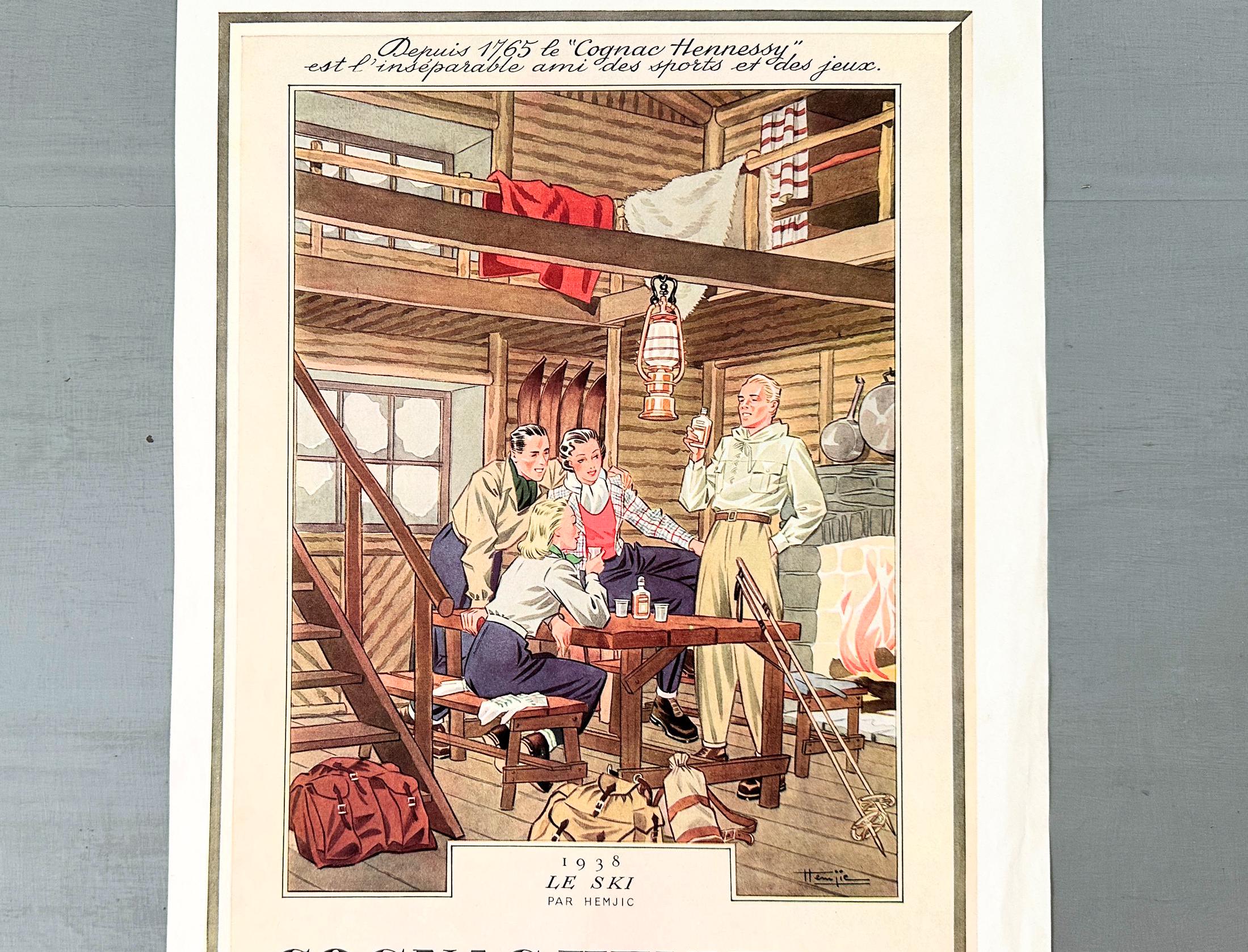 1939年のHennessyコニャックのヴィンテージ広告ポスター 1939年のHennessyコニャックのヴィンテージ広告ポスター