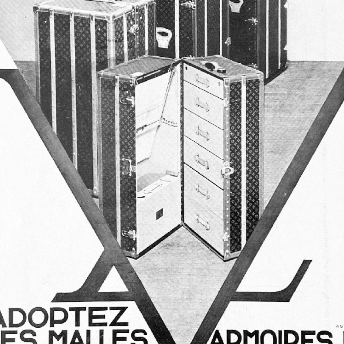 1930年代のヴィンテージ ルイ・ヴィトンのオリジナル広告ポスター