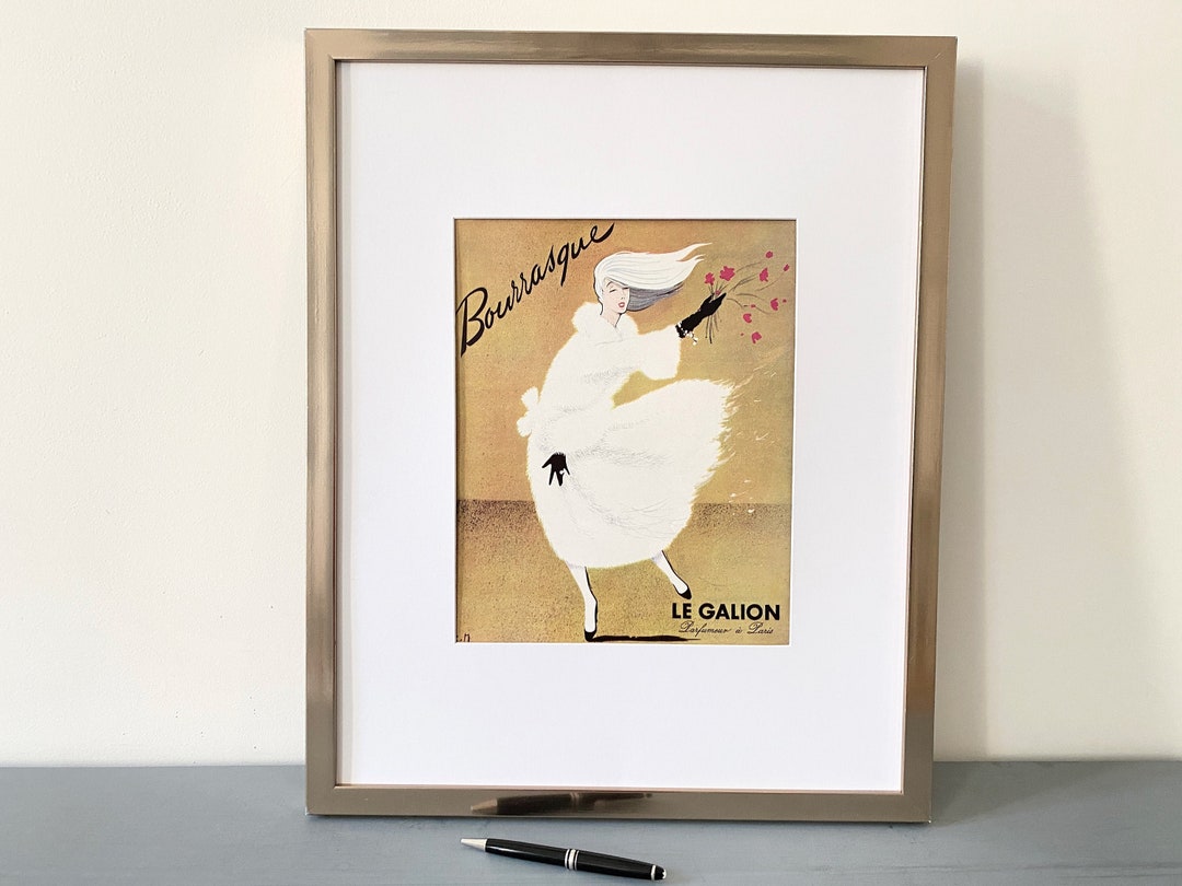 Fragrance Poster, Parisian Wall Art, Rare Authentic Print, Mid Century