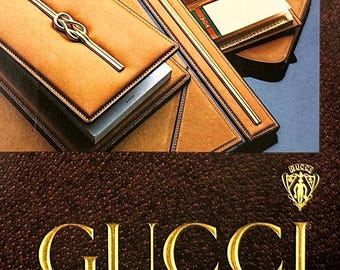 ヴィンテージ ポスター　GUCCI Rare Authentic Vintage Gucci Shop Advertisement Poster, Mid