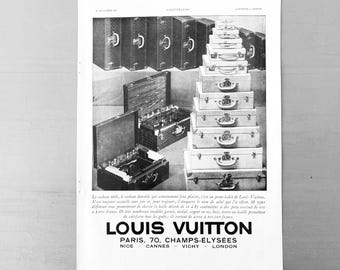1930年代のオリジナル・ヴィンテージ・ルイ・ヴィトン旅行鞄広告