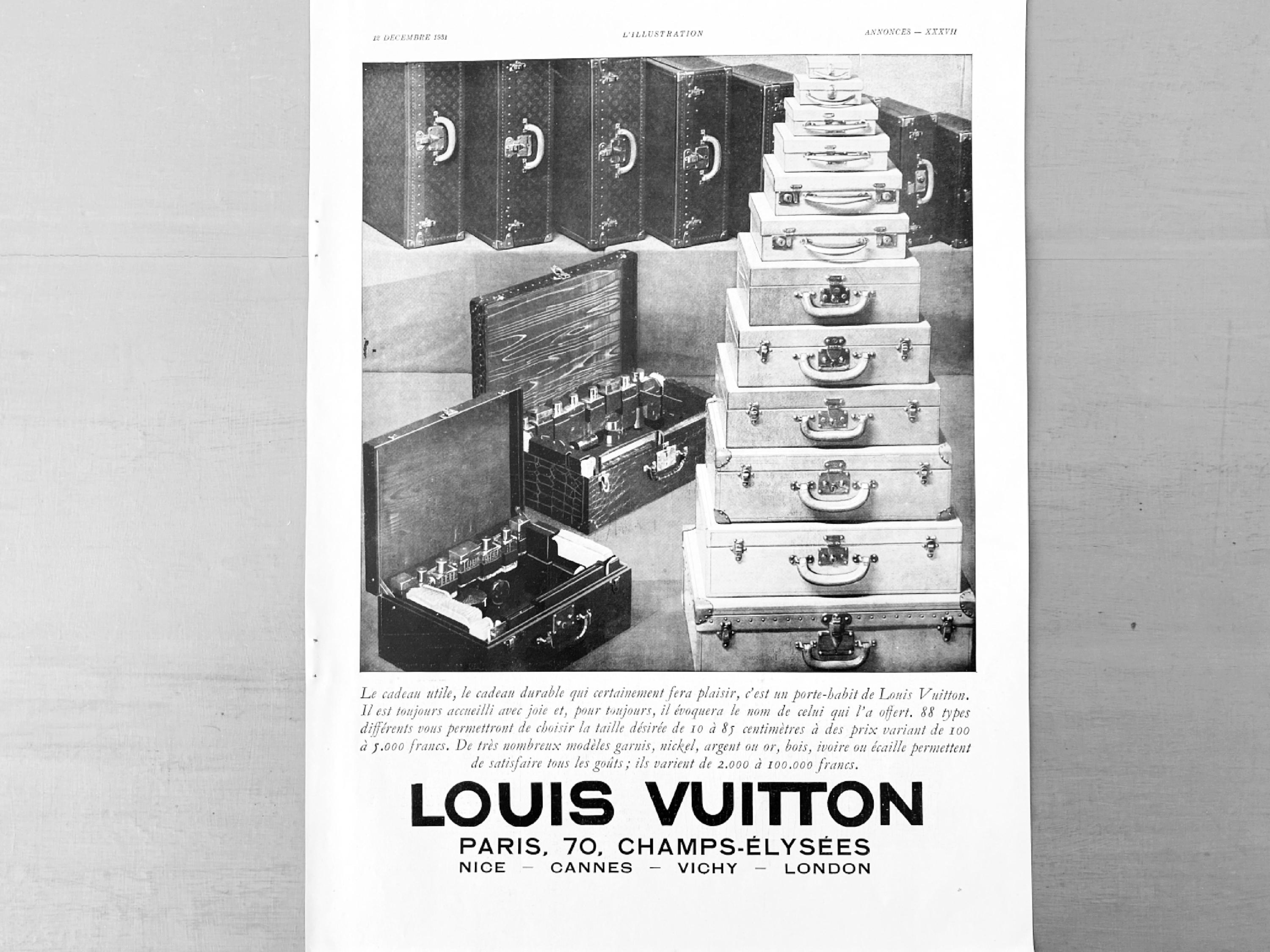Original 1930s Vintage Louis Vuitton Advertisement Poster