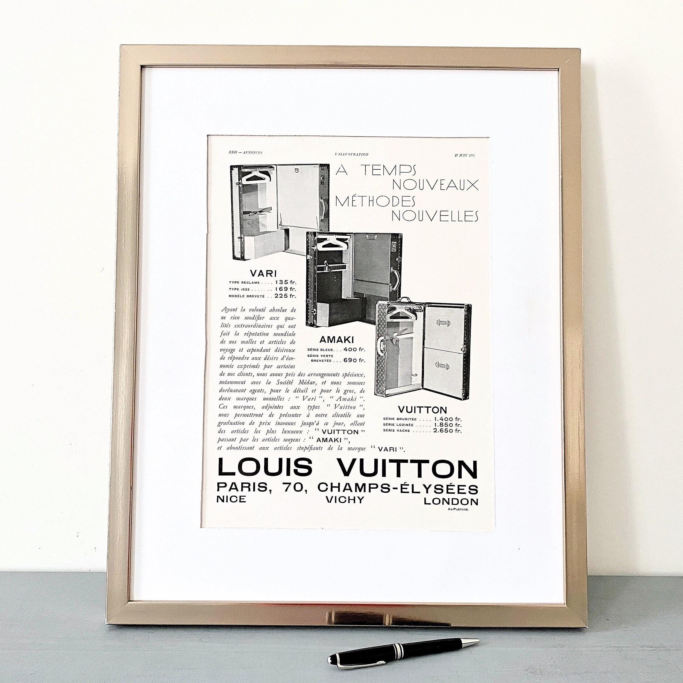 Original 1930s Vintage Louis Vuitton Ad Print: Art Deco French