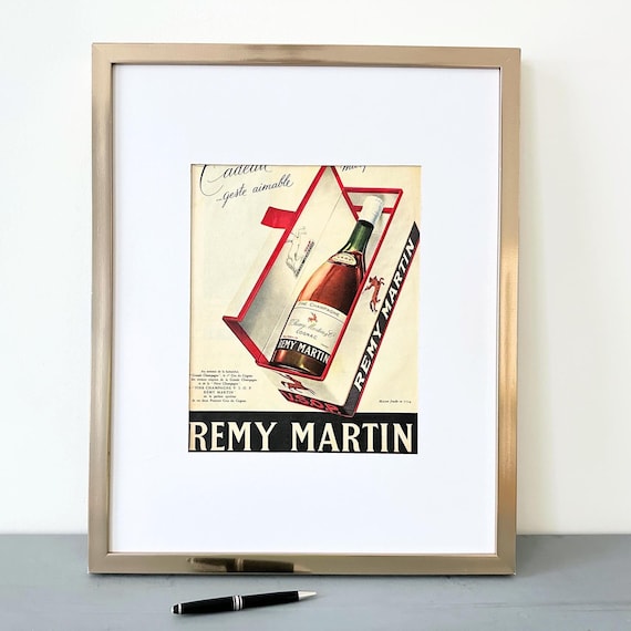 Original 1950s French Vintage Remy Martin Cognac Ad Print: Home