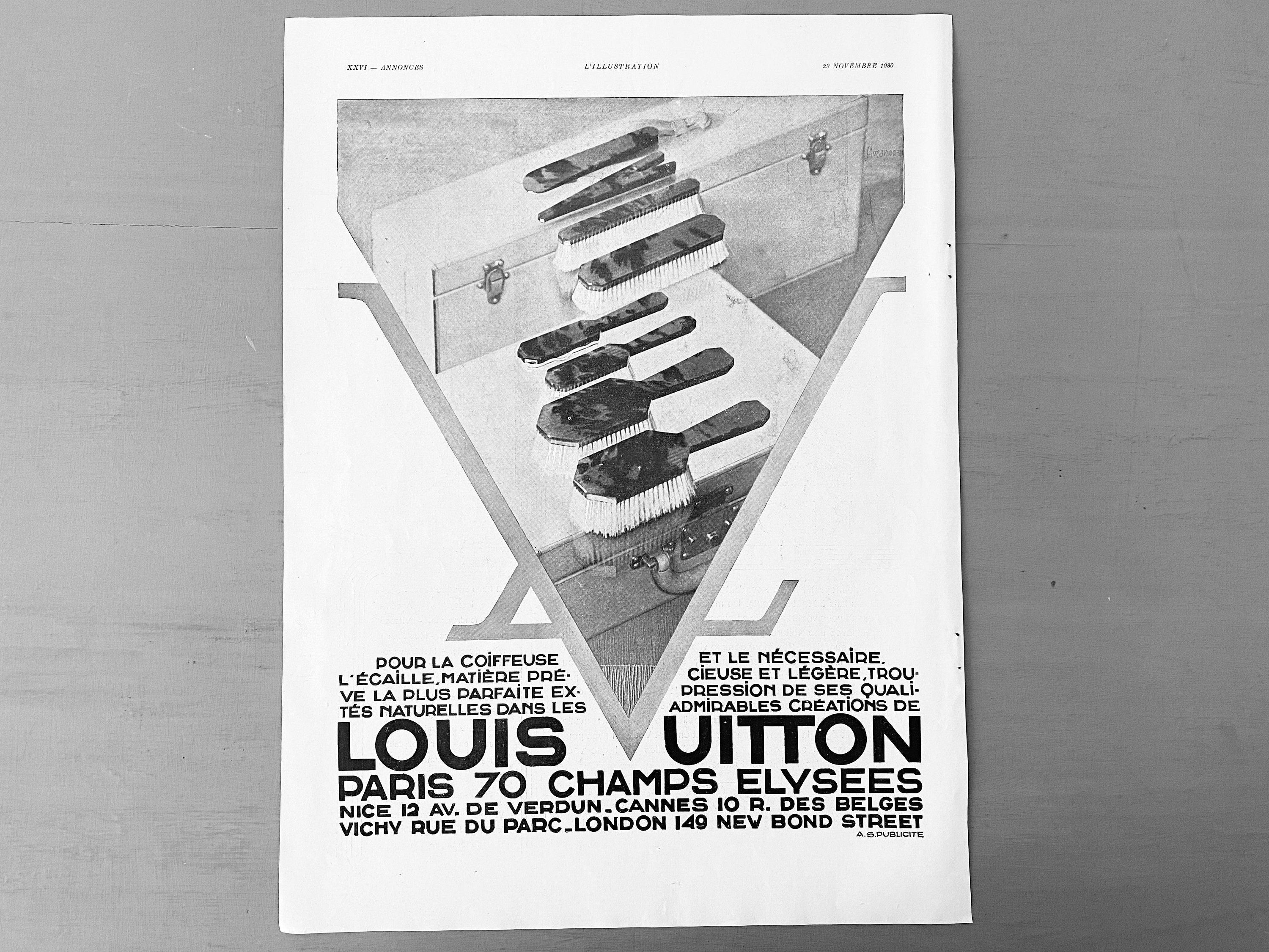 Poster Louis Vuitton Paris 70 Champs Elysees 1930